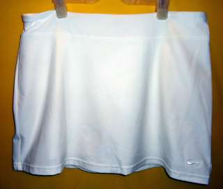 Nike Dri Fit Tennis Skirt Skort White Size Large MJ  