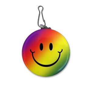   Clam Rainbow Smiley Face Funny 2.25 Inch Clip Tag 