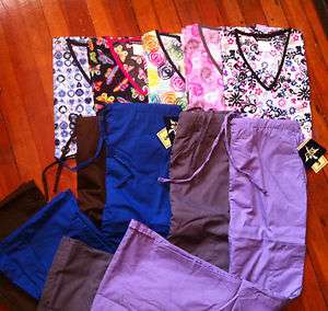 New Nursing Scrub Tops and Pants, Make Your Own Set Sizes XS, S, M 