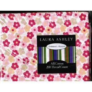 Laura Ashley Full Sheet Set Pink Daisy