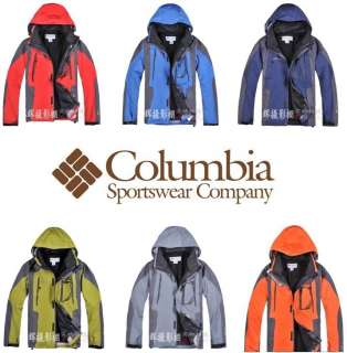 Columbia² Mens 3IN1 Outdoor Jacket/Coat/ski suit 7colors SizeS XXL 