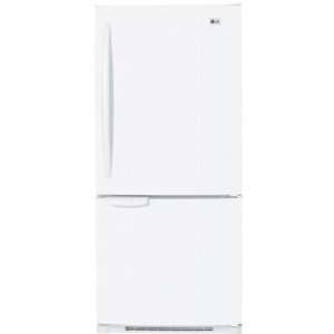  LG 19.7 Cu. Ft. Bottom zer Refrigerator, White, Swing zer 