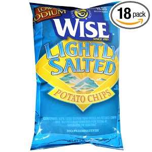 Wise Snacks Potato Chips, Lightly Salted, 5 Ounce Bags (Pack of 18)
