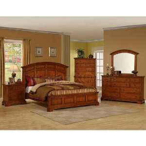   Country Panel Bedroom Set (Cherry) (Queen) by Vaughan Furniture Home