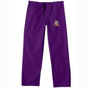  LSU Tigers NCAA Classic Scrub Pant (Purple) Sports 