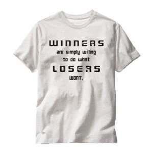  Mens T shirt   Rib Neck Slogan Tshirts   Losers 