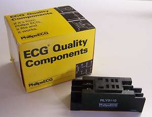 VINTAGE PHILIPS ECG RELAY SOCKET COMPONENT NOS RLY9110 SERIES 22 AND 