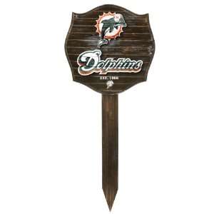  NFL Miami Dolphins Stake Wood Sign