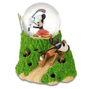  Disney Mickey Mouse Pluto Canine Caddy Snowglobe Golf 