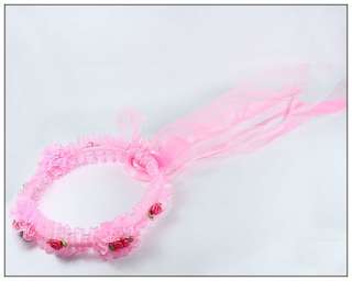 Lovely Baby Girl Kids Veil Pink Hair Accessory Pink  