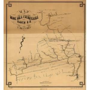  1857 Map Mine Hill and Schuylkill Haven Railroad