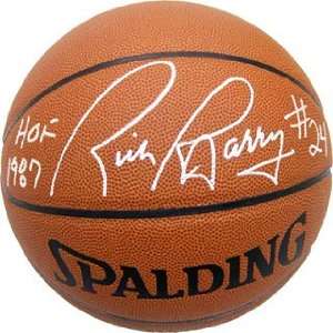 Rick Barry HOF 1987 Autographed Spalding Indoor / Outdoor Basketball 