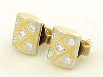 ZOLTAN DAVID Platinum 18k & 22k Gold Diamond Earrings  
