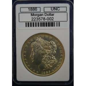  1886 P MORGAN SILVER DOLLAR UNCIRCULATED (UNC) COIN 