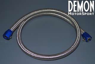 11mm AN8 BRAIDED FUEL / OIL HOSE WITH FINISHERS x 1M  