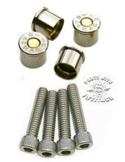 44 MAG NICKEL BULLET CAPS for HARLEY HANDLE BAR SWITCH HOUSING  