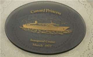 Cunard Princess Inaugural Cruise March 1977 Pin Tray  