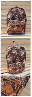 Anello Japan Floral Print Vintage Style Backpack Canvas School Bag 