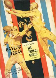 1962 Baylor v Texas Longhorns Program  