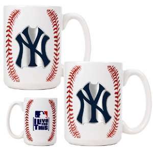  New York Yankees Primary Logo 2 Piece Ceramic Gameball Mug 