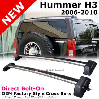   OEM Factory Style Silver Roof Rail Rack Cross Bar with Chrome Letters