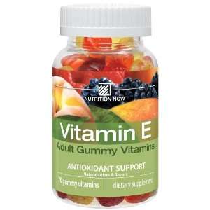 Nutrition Now Dietary Supplements Vitamin E, Assorted Fruit Flavors 70 