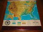 Vintage Crams Pull Down School Map   U.S.A  Mid Century Decor United 