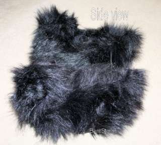 REAL LIFE LOOKING SOFT BLACK CAT PLUSH SLIPPERS HOUSE SHOES 4 XMAS 