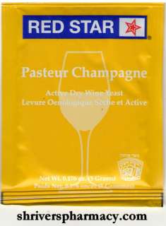 RED STAR WINE YEAST PASTEUR CHAMPAGNE  