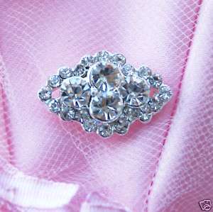 10 Diamond Square 7/8 Rhinestone Crystal Button Buckle Wedding 