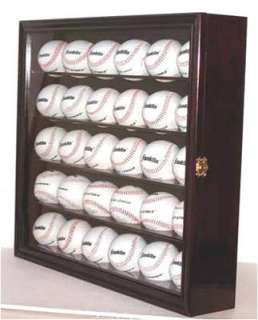 30 Baseball Display Case, UV protection acrylic door, Lockable, Solid 