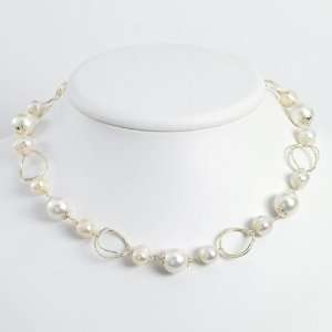  Sterling Silver Freshwater Cultured Pearl 19in Necklace Jewelry