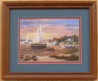 Sailboats Nautical 1 Framed country Picture Print Art  