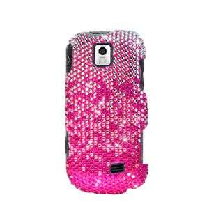 SILVER PINK BLING HARD CASE FOR SAMSUNG INTERCEPT M910 PROTECTOR SNAP 
