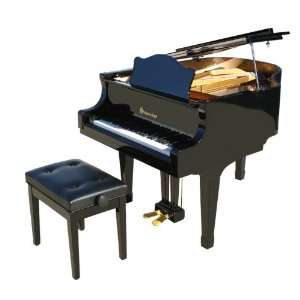  49 Key Pro Baby Grand Piano with Bench in Black by 