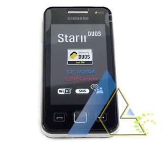 New Samsung C6712 Star II Duos Dual Sim Mobile Phone Black+4GB+5Gift 