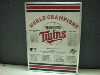 1987 Minnesota Twins Poster with Roster and Schedules  