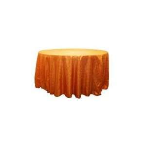  Wholesale wedding Pintuck 132 Round Tablecloth   Orange 