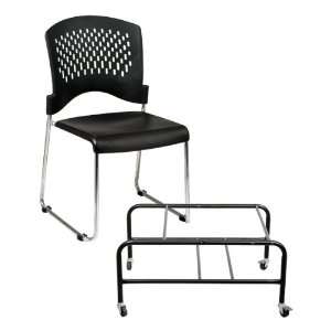  Office Star Products 30  Pack Sled Base Stack Chairs w 