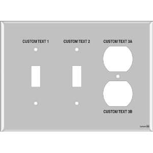  Light Switch Labels 2 Toggle 1 Duplex (plastic   midway size) Home