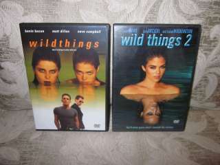 WILDTHINGS 1 & 2 Movies 2 DVD Set Lot Wild Things  