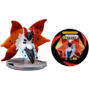   White Pokemon Figure With Battle Disc   M 038   Ulgamoth/Volcarona