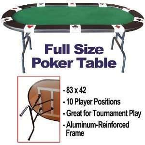    Full Size Accent Suited Poker Table 83 X 42