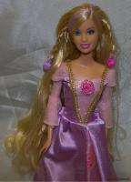 Barbie 2008 RAPUNZEL CUT AND STYLE Doll Rose Gown HTF  