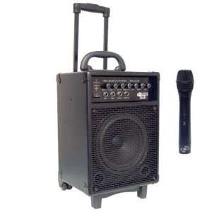   Powered Pa Speaker System with Powered Speaker + Wireless Microphone