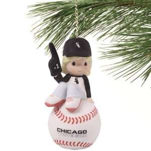  Precious Moments Chicago White Sox Baseball Girl Ornament 