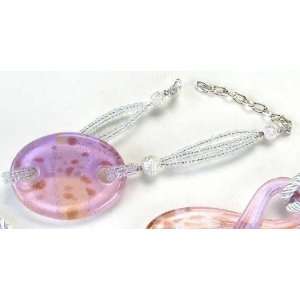 Oval Romance Precious Gemstone Wrist Dangle Bracelet Jewelry Pendant