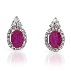 Earrings With 2.50ctw Precious Stones   Genuine Clean Diamonds and 