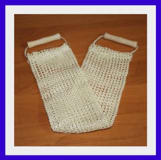 natural texture sisal back strap scrubber helps you remove dead skin 