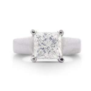  2.00 Ct 14k Princess Cut Solitaire Diamond Engagement Ring 